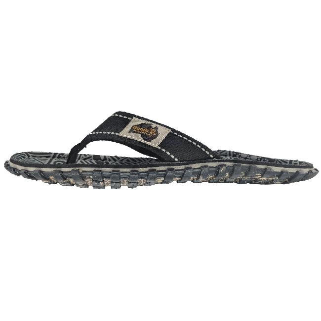 Gumbies CANVAS Flip Flops - Mens - Black Signature